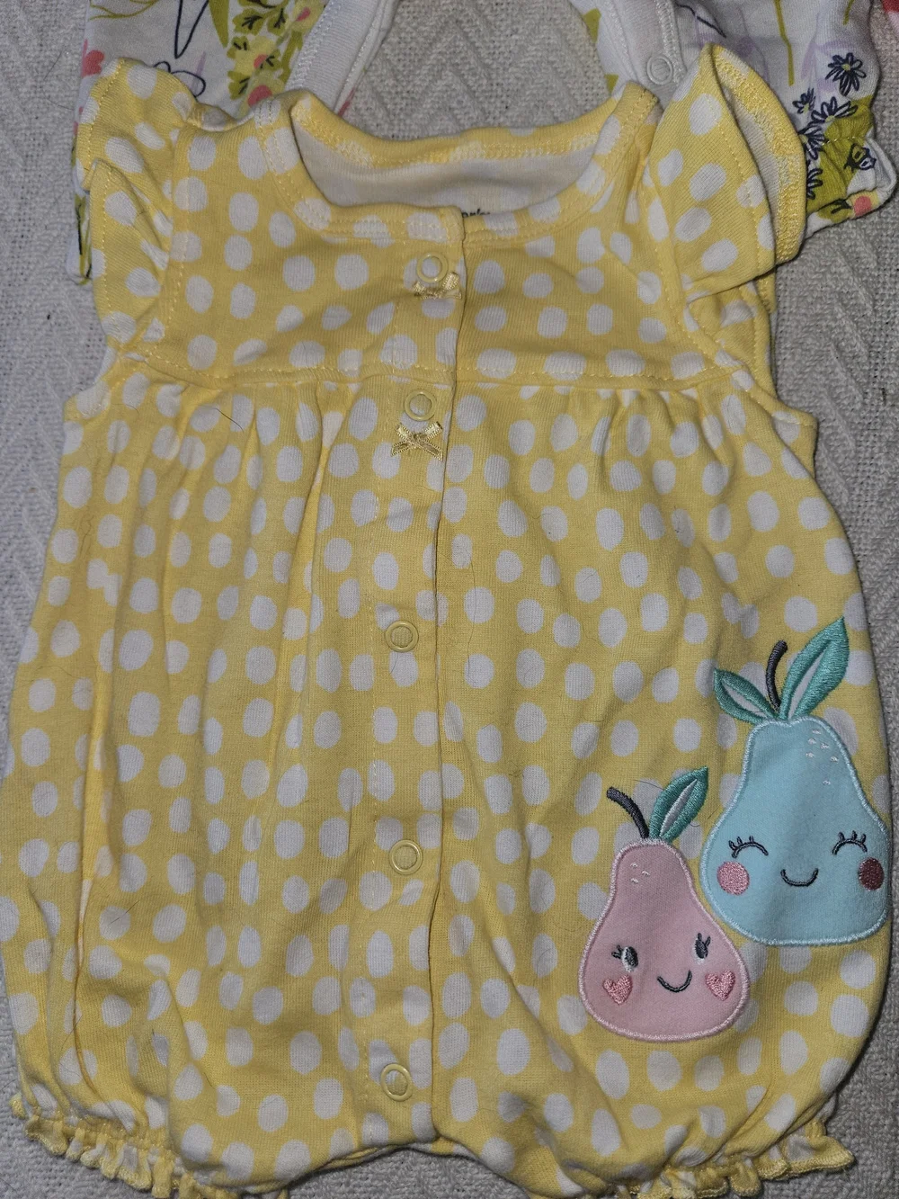 Girls Summer Romper & Onesie Bundle - Yellow, Pink, Green, Black 6 Pieces